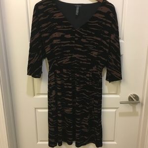 Soma Intimates Velvet Zebra Print Dress 1/2 Sleeve